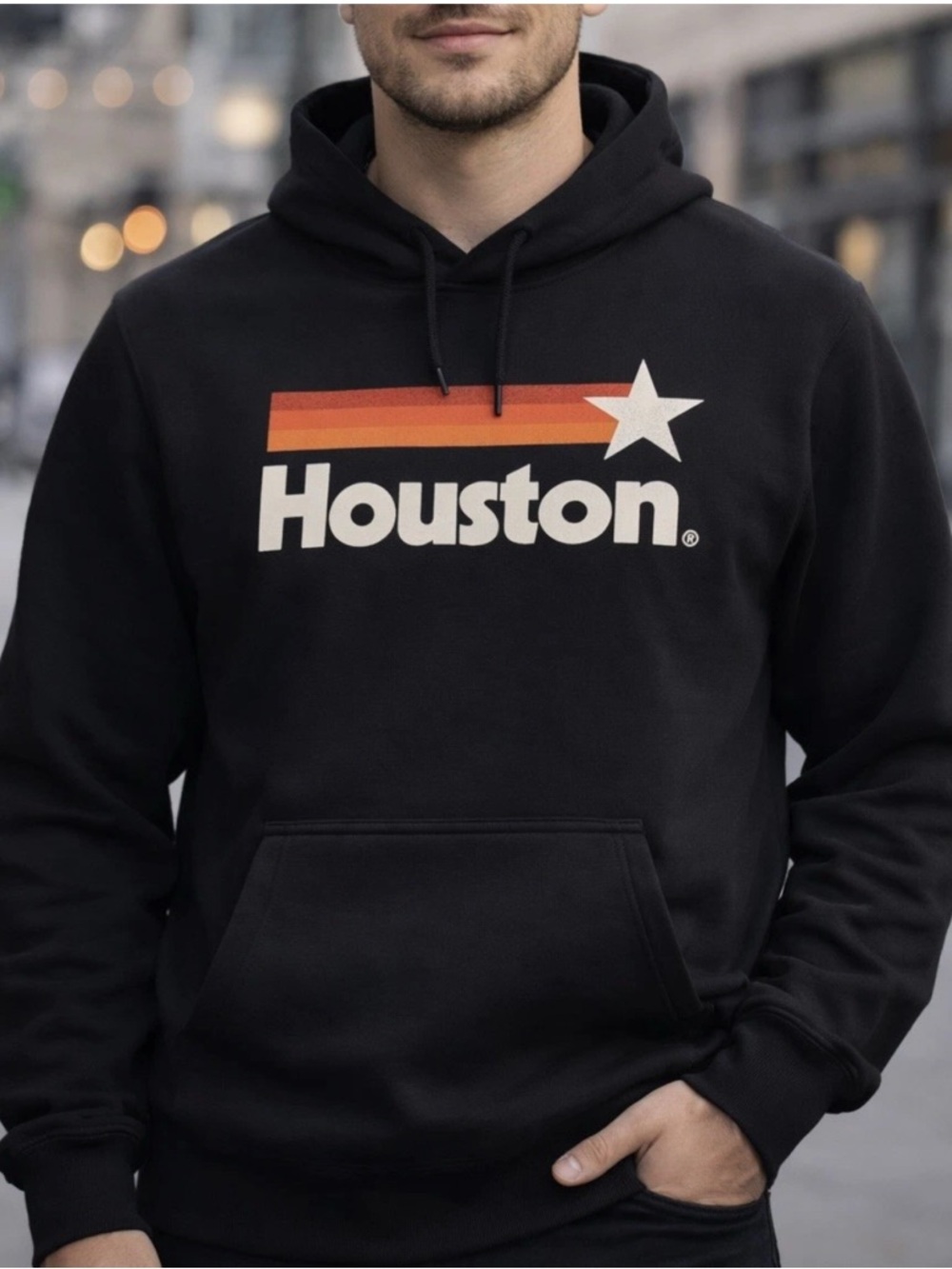 Houston Strong Community Strength  Unisex Hoodie Black Astros Star Texas Sports